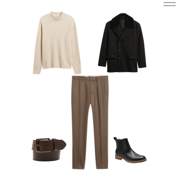 COPY - Gorgeous Italian Melton Peacoat with Sherling Collar - Picture 10 of 10